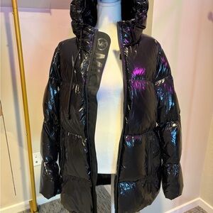 Michael Kors Iridescent Black Puffer Jacket